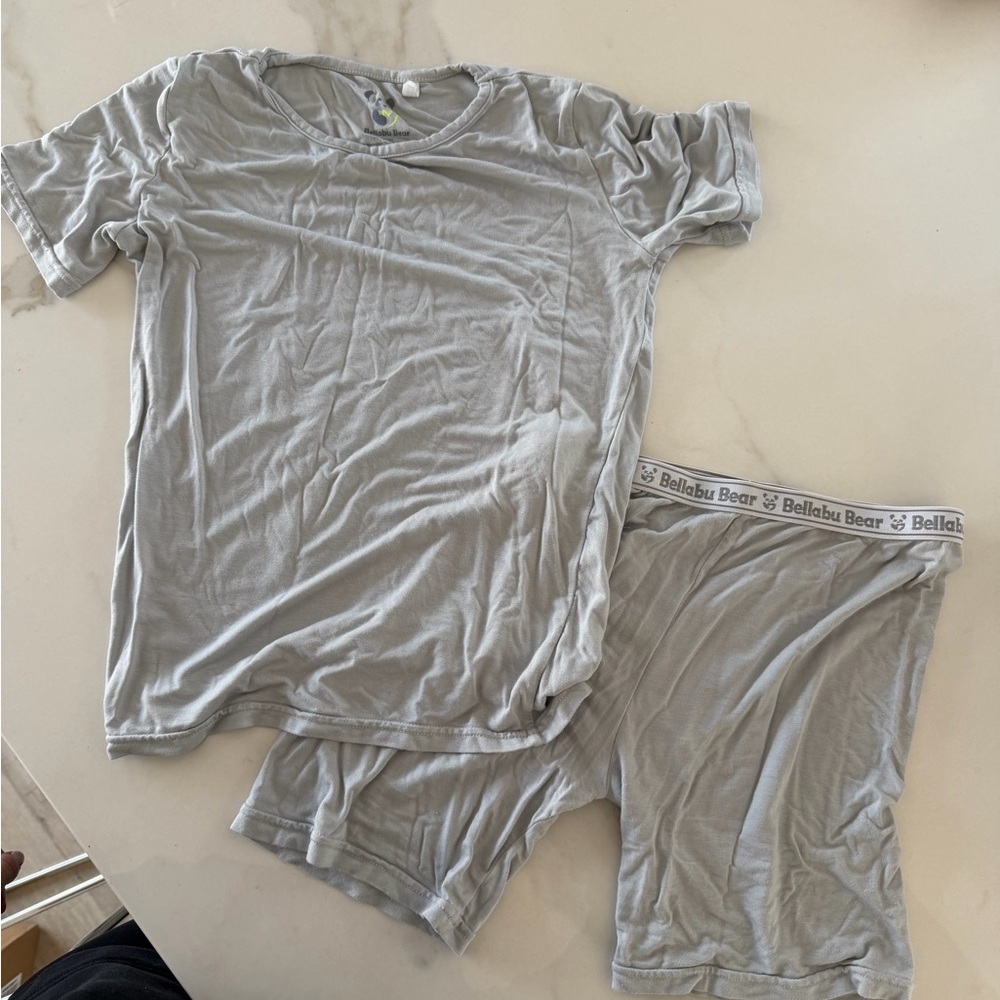 Bellabu Bear Kids Gray Pajama Set
